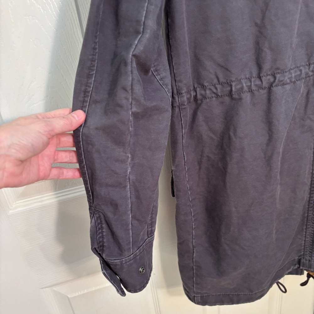 Abercrombie & Fitch Womens Utility Jacket Hooded, Sz XS, Charcoal Gray, Full Zip - Picture 16 of 16
